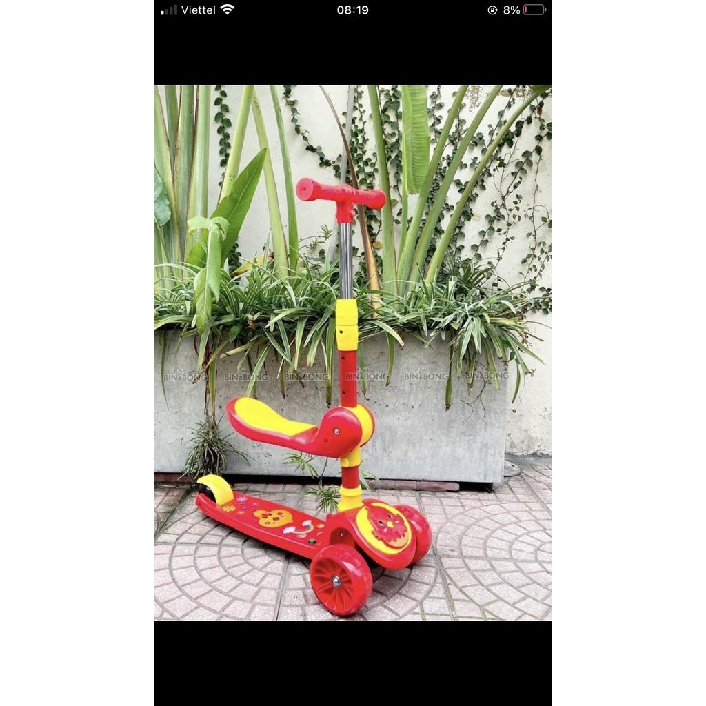 Xe Trượt Scooter 3 bánh có nhạc, đèn led, ghế ngồi cho trẻ chắc chắn (hàng có sẵn tại kho)