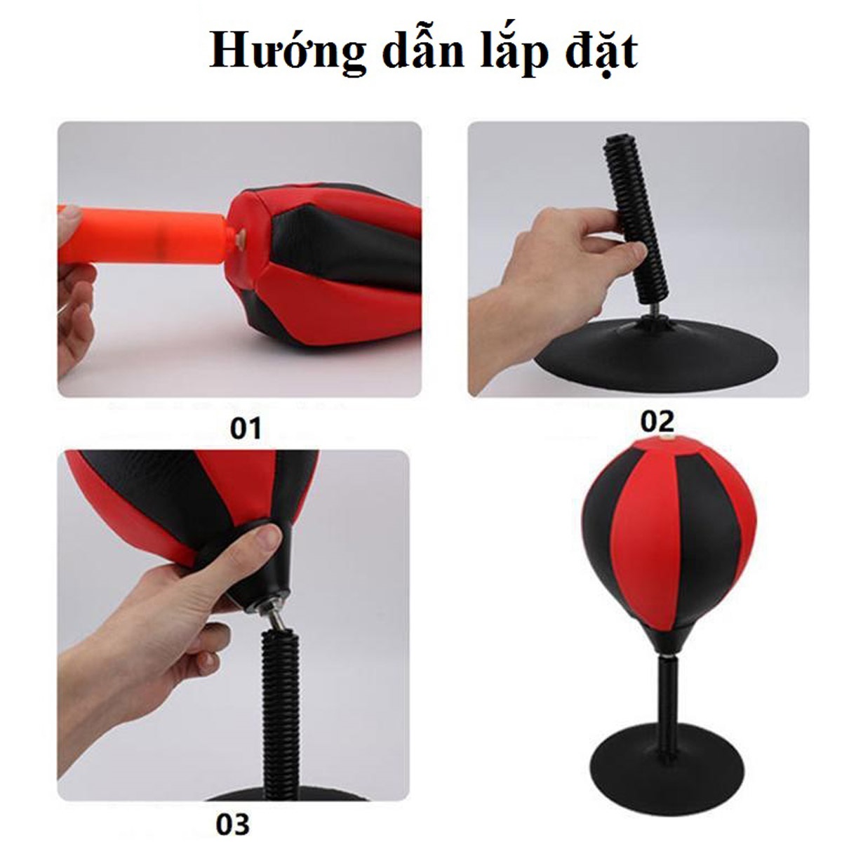 Bộ Trụ Đấm Bốc Đặt Bàn Xả Stress Punching Bag – Bóng Tập Đấm Bốc Phản Xạ Đặt Bàn Chính Hãng miDoctor