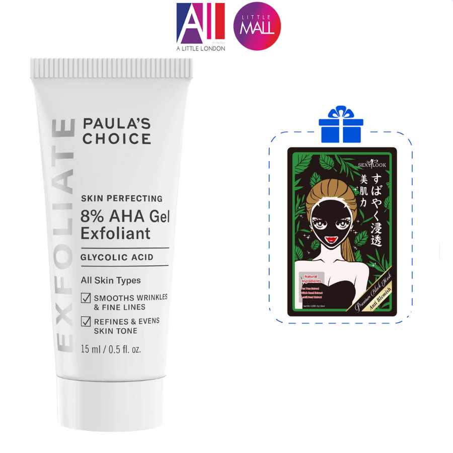 Gel tẩy tế bào chết Paula's Choice skin perfecting 8% AHA gel exfoliant TẶNG mặt nạ Sexylook (Nhập khẩu)