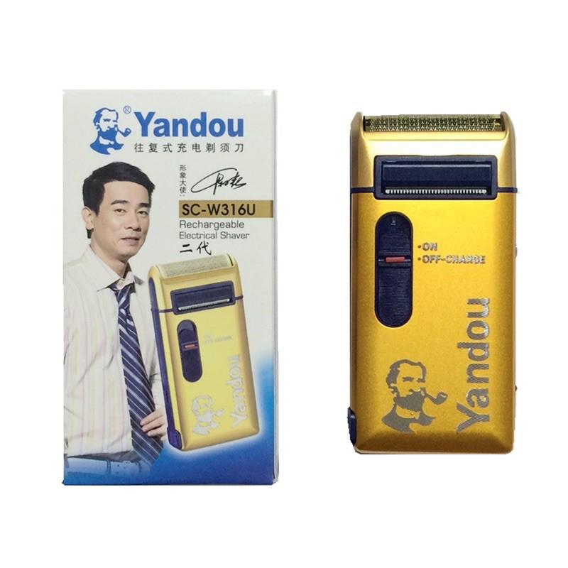 Máy cạo râu Yandou 301 Sc-W301U, Và loại yandou màu vàng Sc-W316U Cạo khô không đau rát,pin sạc tiện lợi
