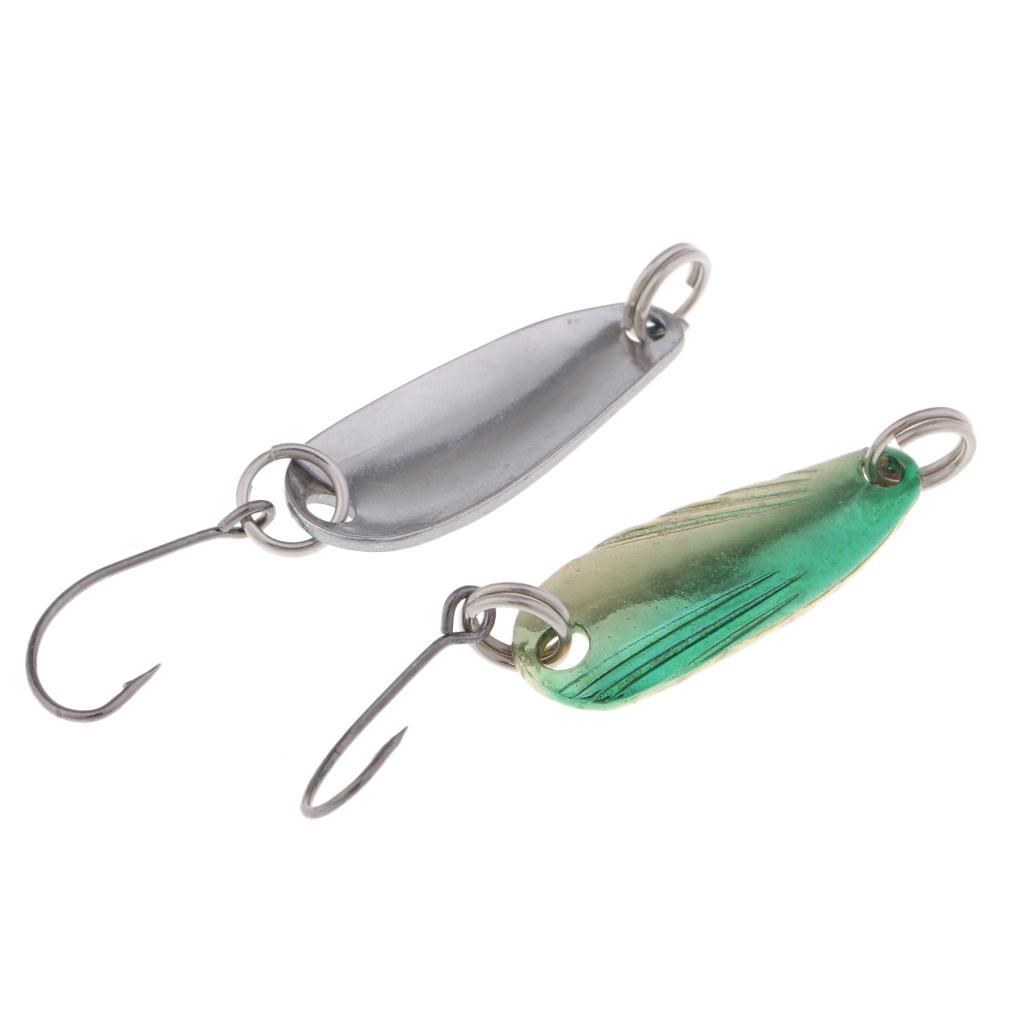 Kim Loại Mồi Câu Cá Thìa Spinner Mồi Với Treble Móc Câu 2.5G 6 Gói