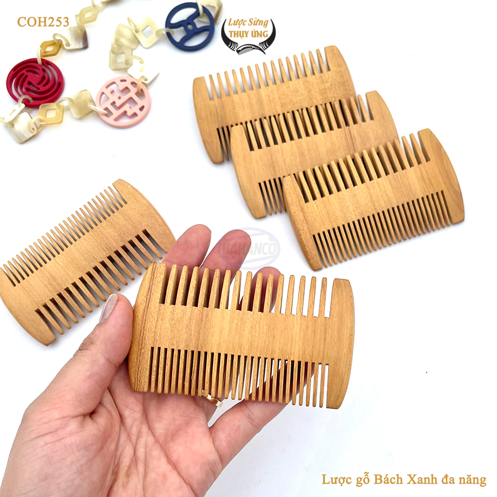 Lược Bí 2 Kiểu Răng Thưa Và Mau Chải Tóc Gỡ Rối Mùi Gỗ Thơm Dễ Chịu - COH253