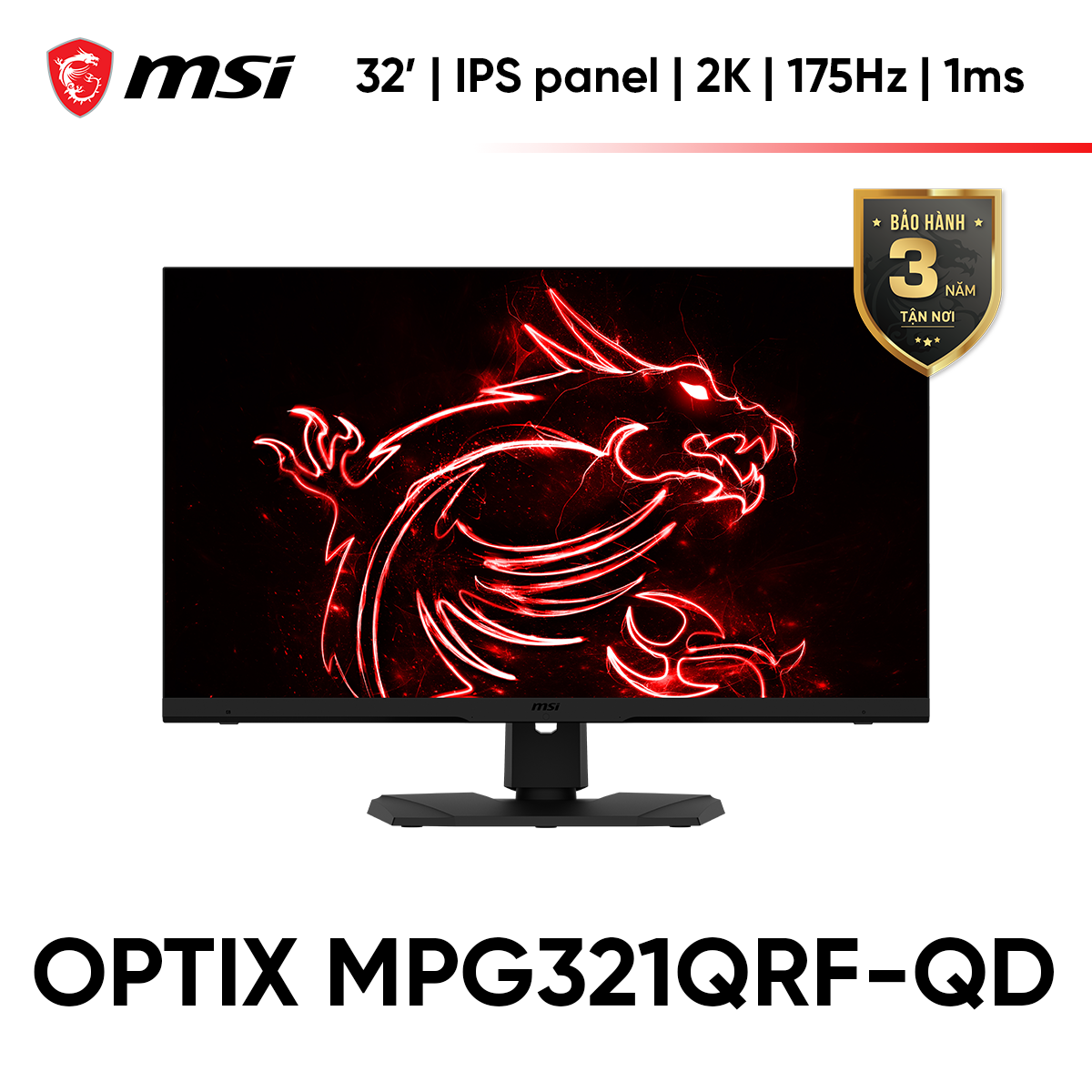 Màn Hình MSI Optix MPG321QRF-QD 175Hz WQHD (32 inch, 2560 x 1440, 175Hz, IPS, 1ms) - Hàng chính hãng