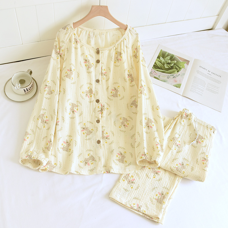 Bộ Đồ Bầu Và Sau Sinh Dài Tay Có Khe Mở Cho Con Bú Chất Liệu Xô Muslin M6