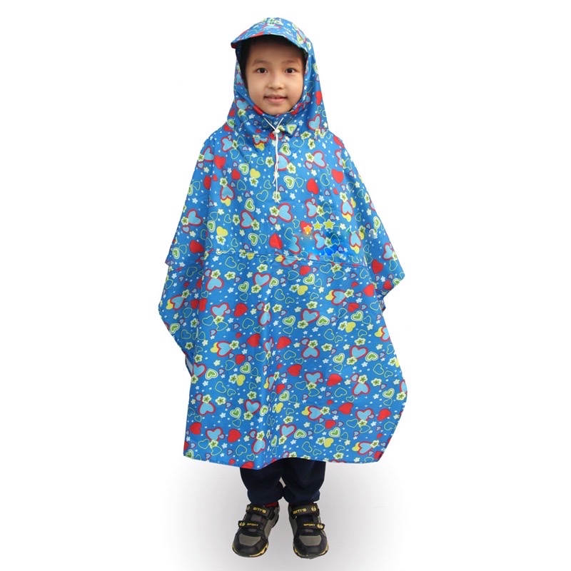 Áo Mưa Trẻ Em Unisex 1–4 Tuổi – Áo Mưa Trùm Kín Vải Dù Chống Nước, Họa Tiết Hoạt Hình, Gọn Nhẹ Có Túi Đựng, Giao Màu Ngẫu Nhiên