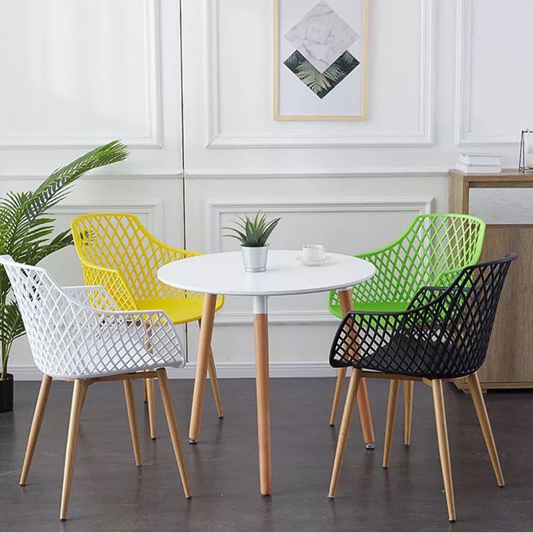 Ghế nhựa cafe, quán ăn, trà sữa, ghế ăn phòng bếp, xếp chồng đúc nguyên khối S3014