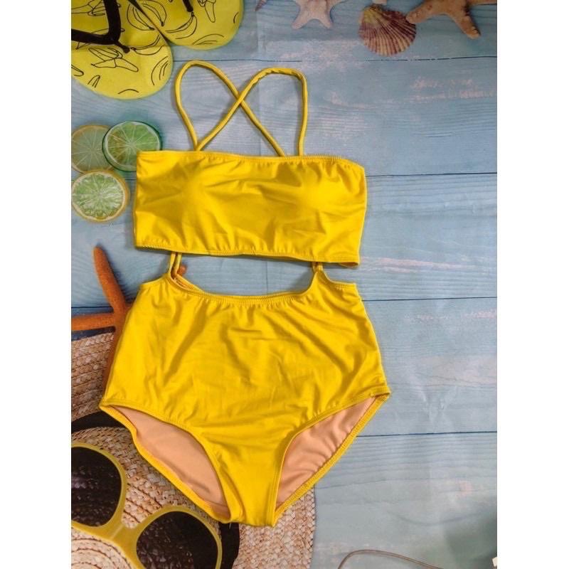 Bikini form ống vàng cách điệu sexy siêu đẹp