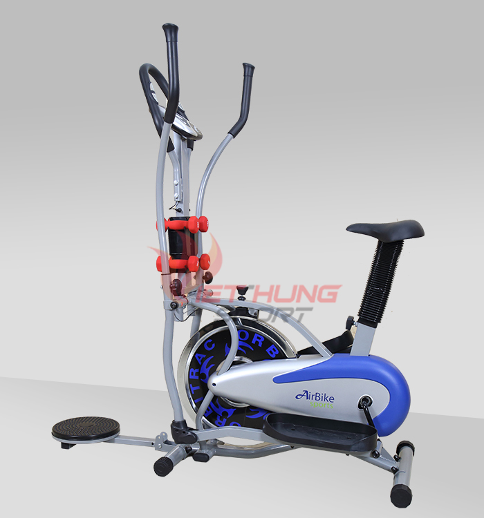 Xe đạp tập thể dục toàn thân Orbitrack - MO 2085: Kết hợp đĩa xoay eo Tạ tay. Có đồng hồ đo nhịp tim thời gian tốc độ quãng đường calori.