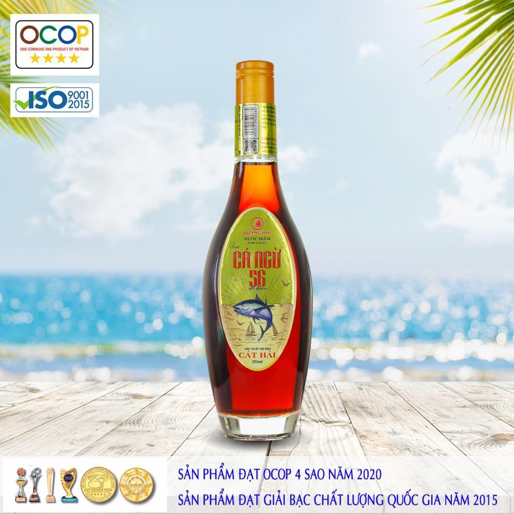 Nước Mắm Truyền Thống Cát Hải - Quang Hải, loại Cá Ngừ 56ºN, chai 250ml