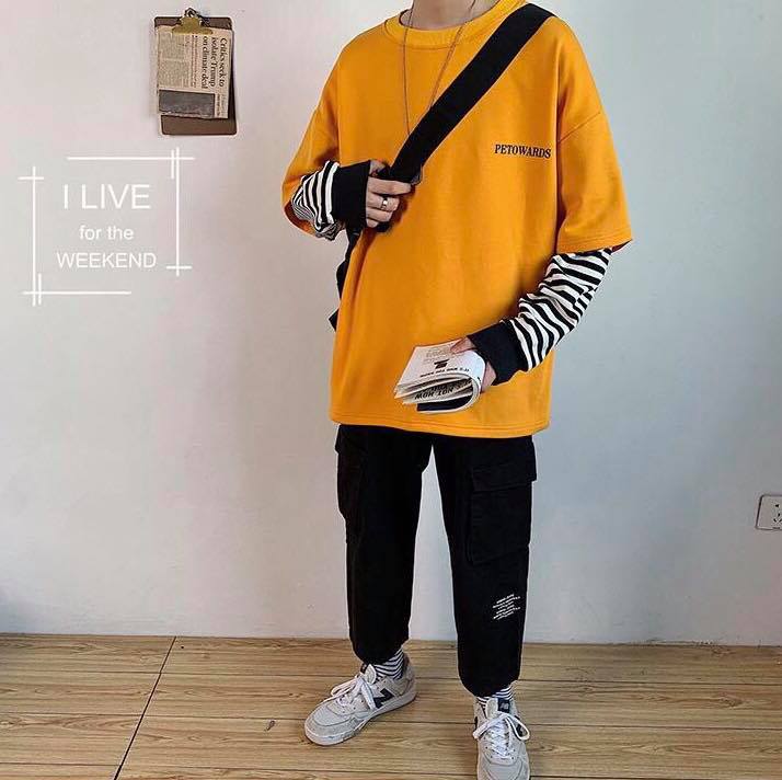 Áo thun tay dài form rộng - phông dài tay nam nữ oversize Petowark - 2N Unisex