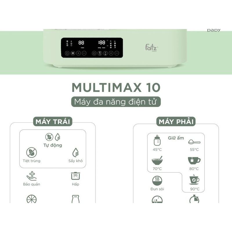 Máy đa năng điện tử Fatzbaby Multimax 10 - FB9003RS Hàng chính hãng