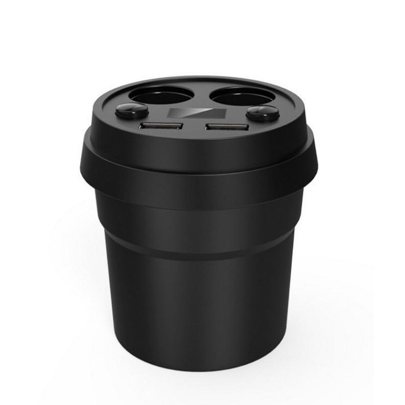 Bộ chia tẩu thuốc cho xe hơi 2 nguồn 2 usb cao cấp 2018