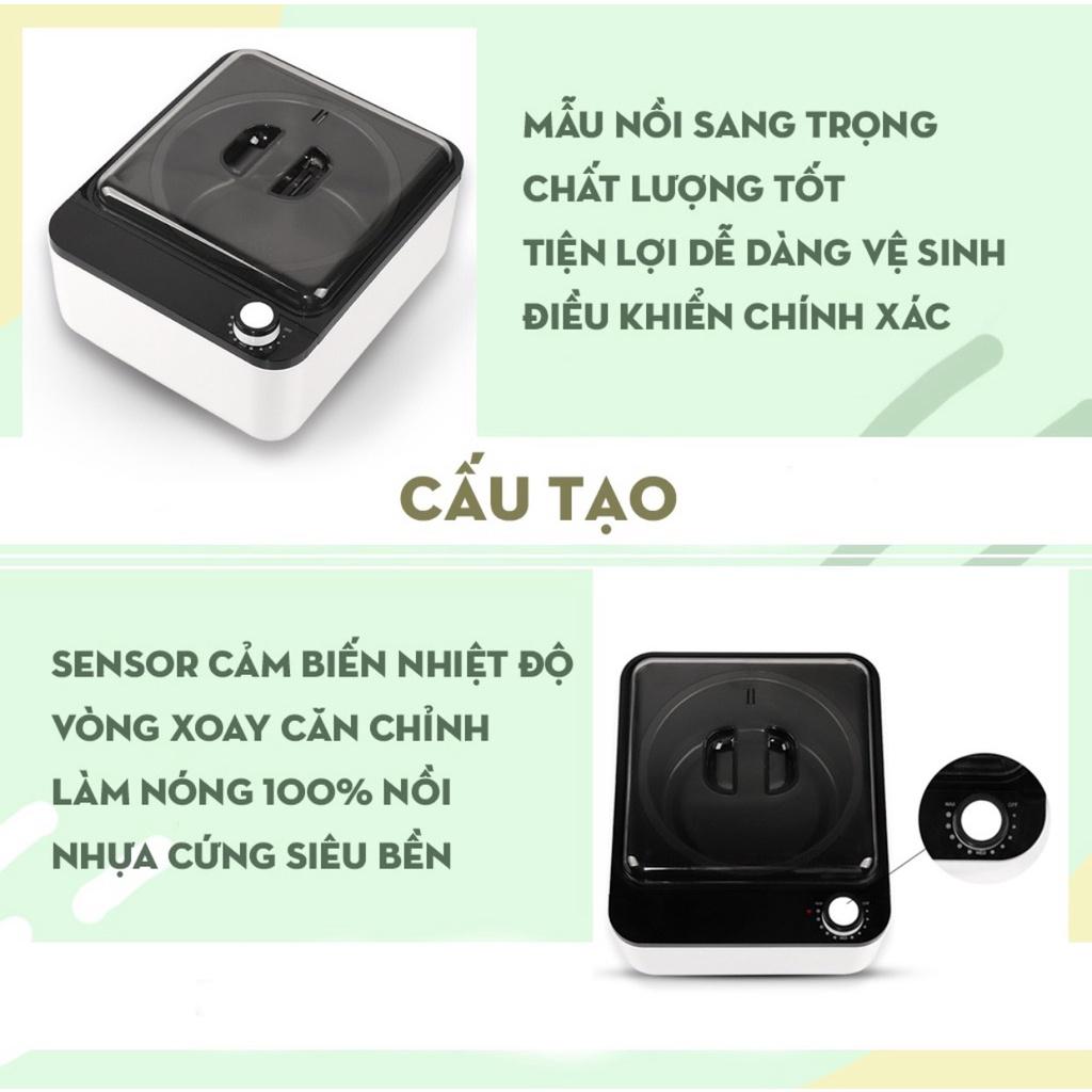 Nồi Nấu Sáp Wax Lông Cao Cấp CERAMIC Chống Dính, Nồi Đun Sáp Wax