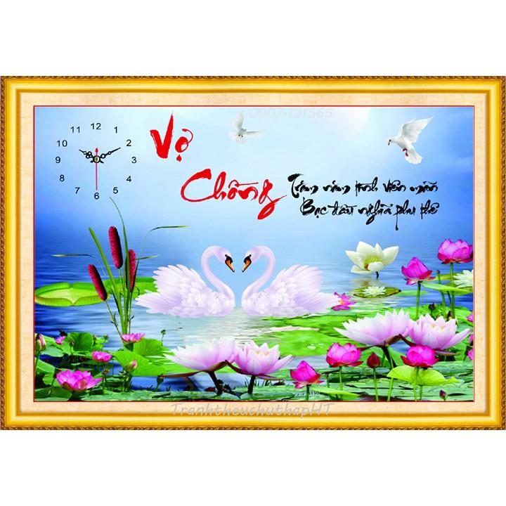 Tranh đính đá Vợ chồng VS141 - tự đính