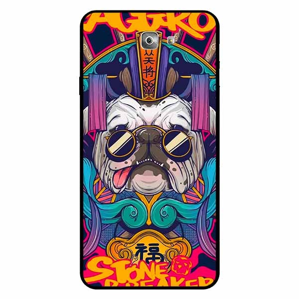 Ốp lưng in cho Samsung J7 Prime Mẫu Pulldog Kính Đen