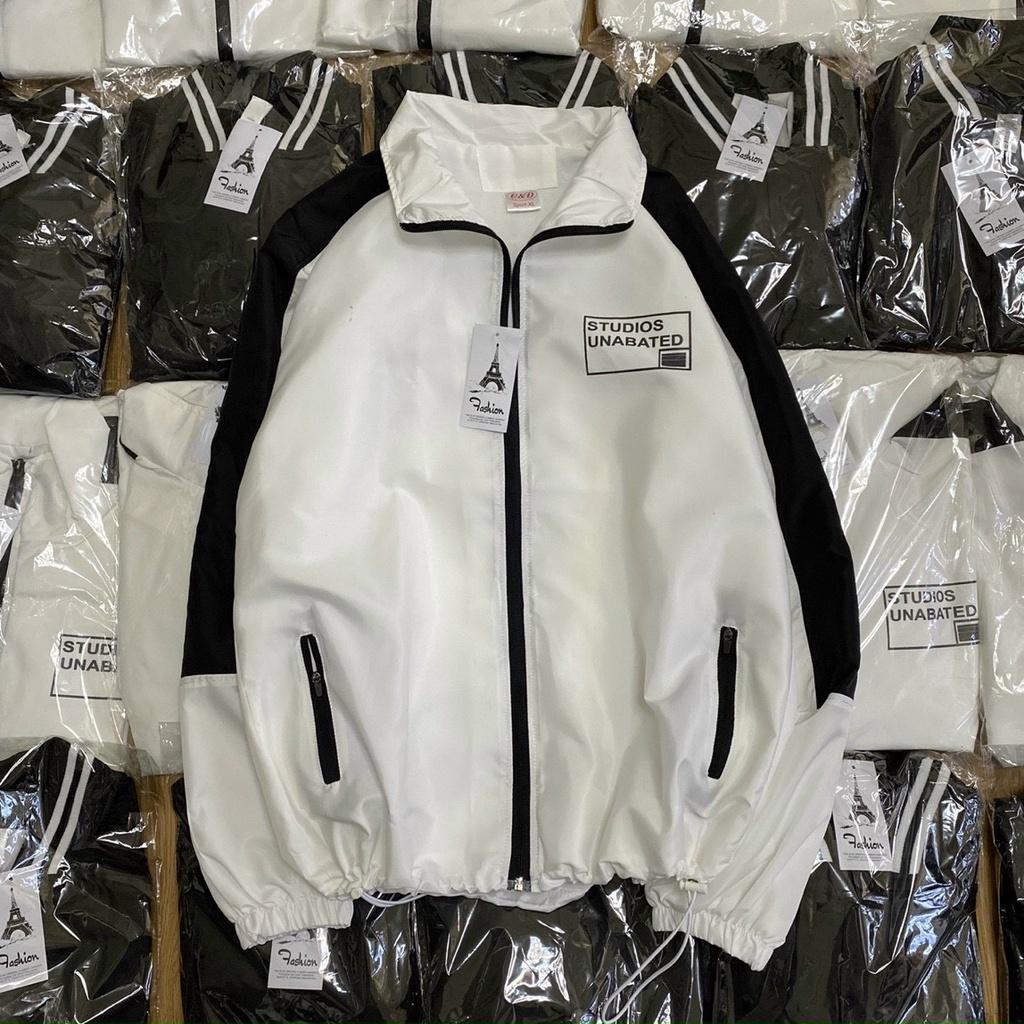 Áo Khoác Dù LOGO   Nam Nữ Unisex Form Rộng Bomber,65kg đổ lại