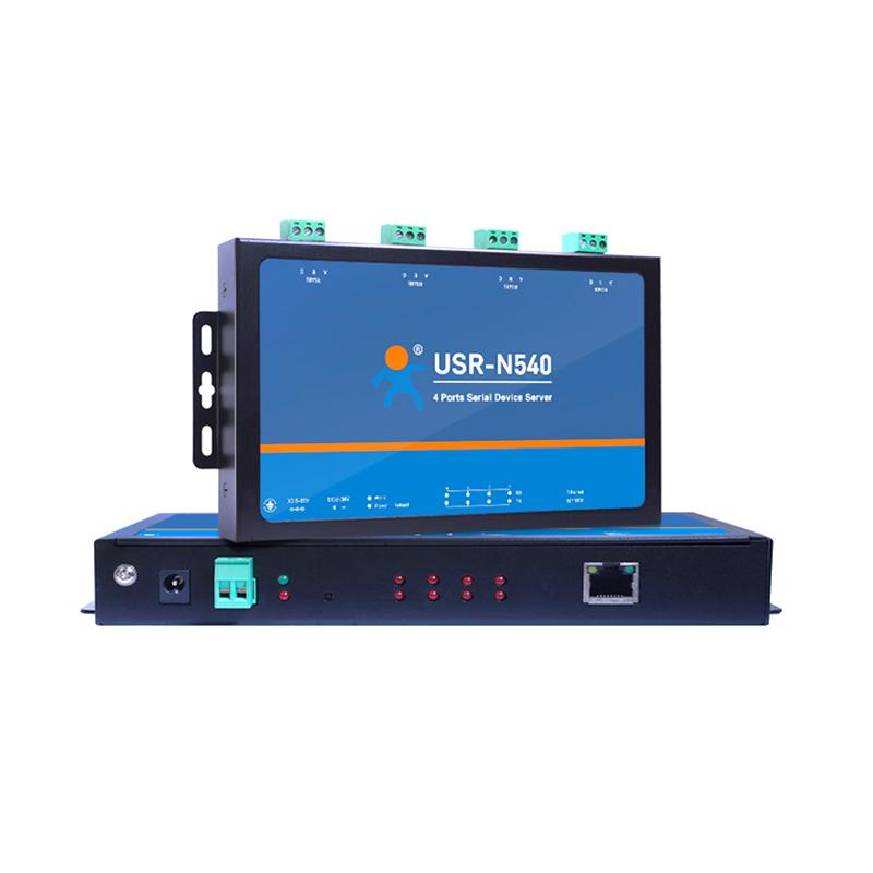 Công nghiệp Modbus USR-N540 Sê-ri sang Ethernet Converter 4 Cổng RS232/rs485/rs422 Modbus MQTTS DC 5.0 ~ 36 V