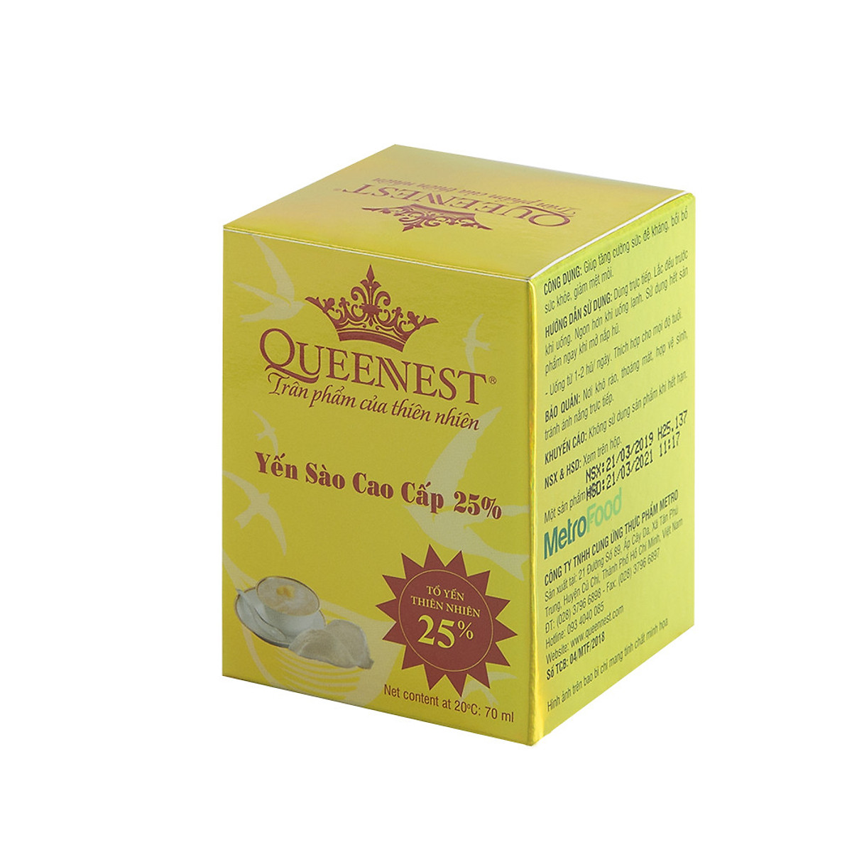 Yến sào chưng sẵn QUEENNEST 25%