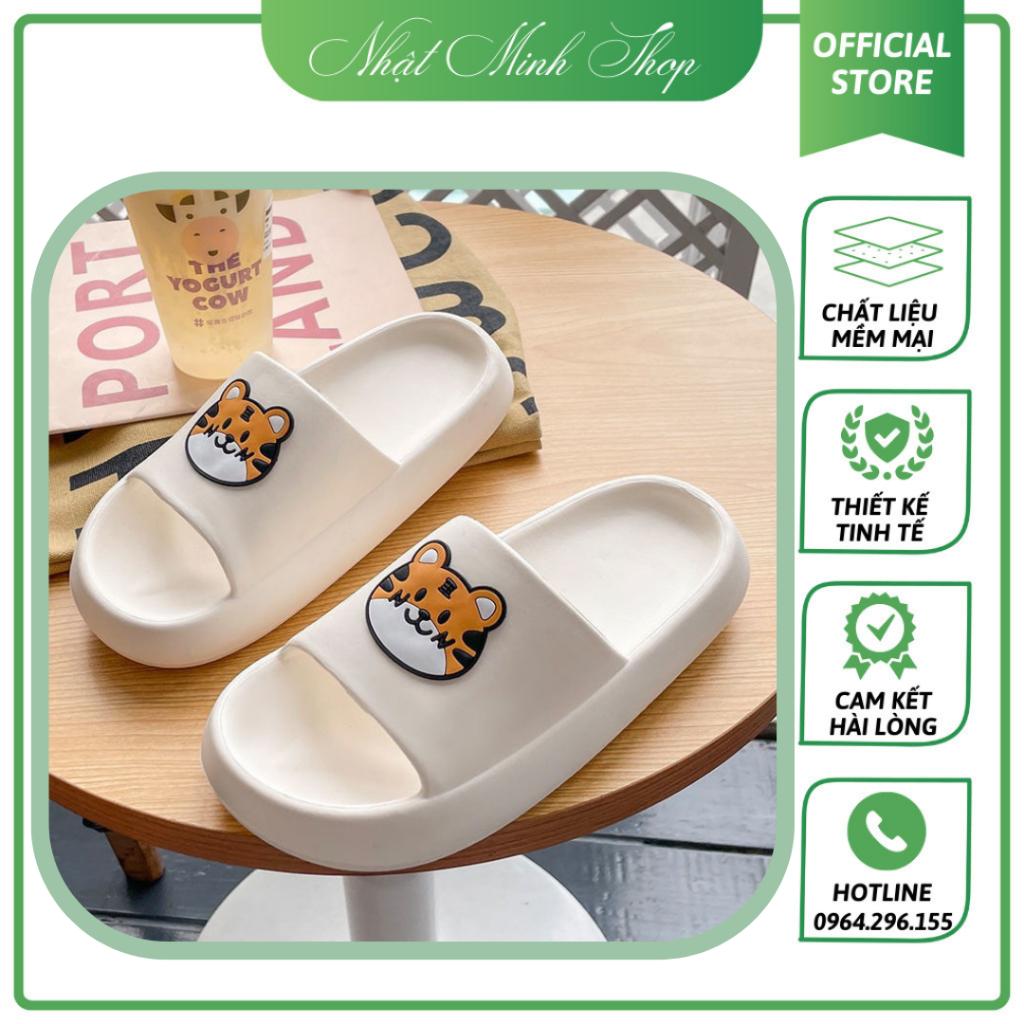 Dép Quai Ngang Hình Hổ Siêu Cute Chất Liệu Cao Su Non Cao Cấp, Đế Chắc Chắn, Dẻo Dai, Giúp Tăng 3Cm 024