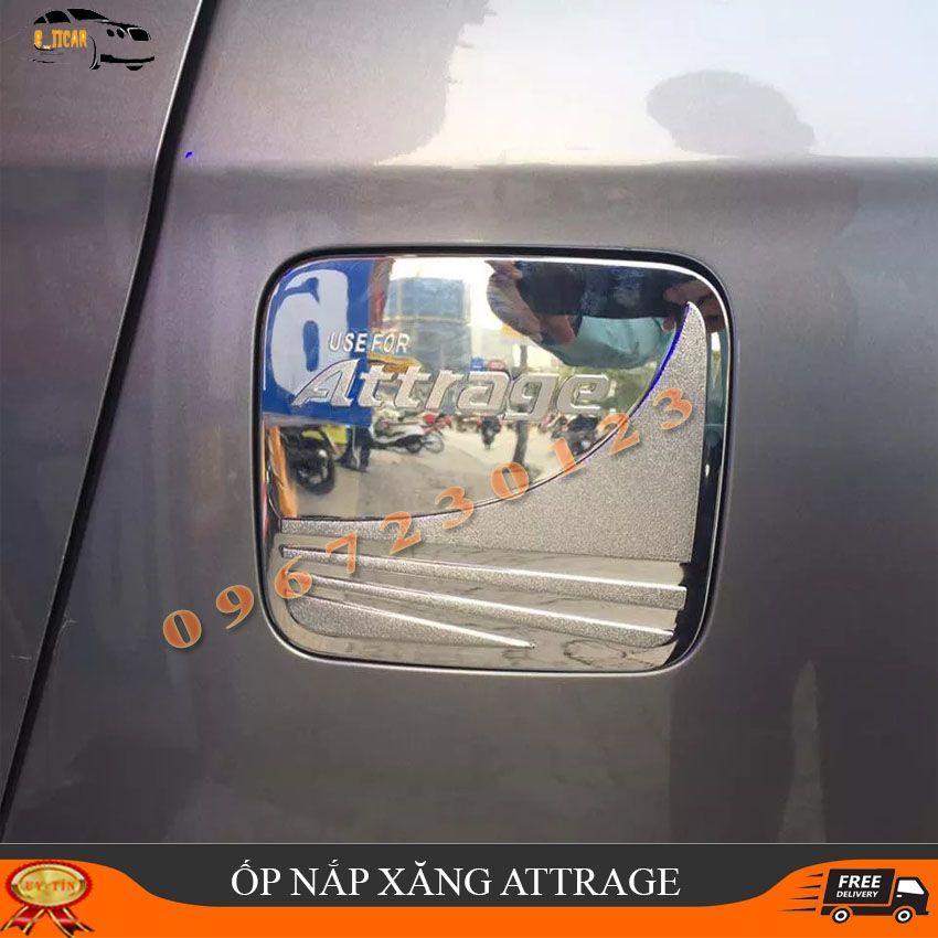 Ốp nắp bình xăng xe Mitsu Attrage mạ crom