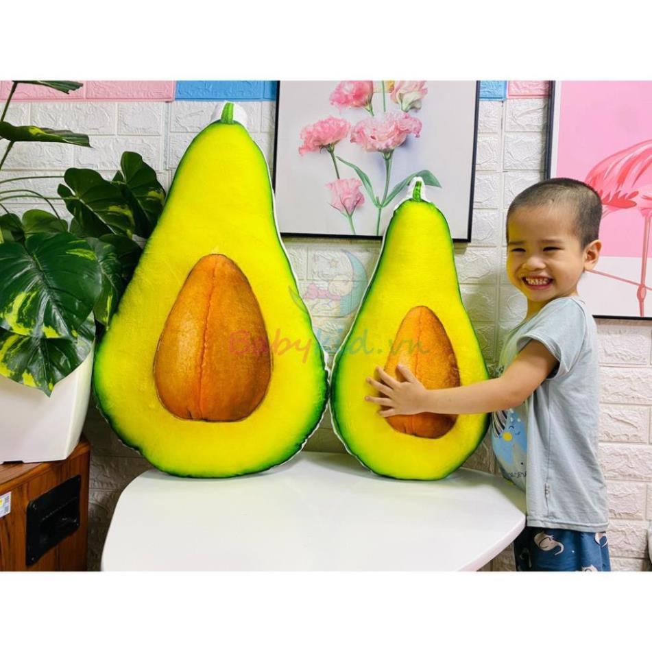 GỐI ÔM NHỒI BÔNG HOA QUẢ, 60-80cm, HANDMADE VN, vỏ nhung có khóa kéo