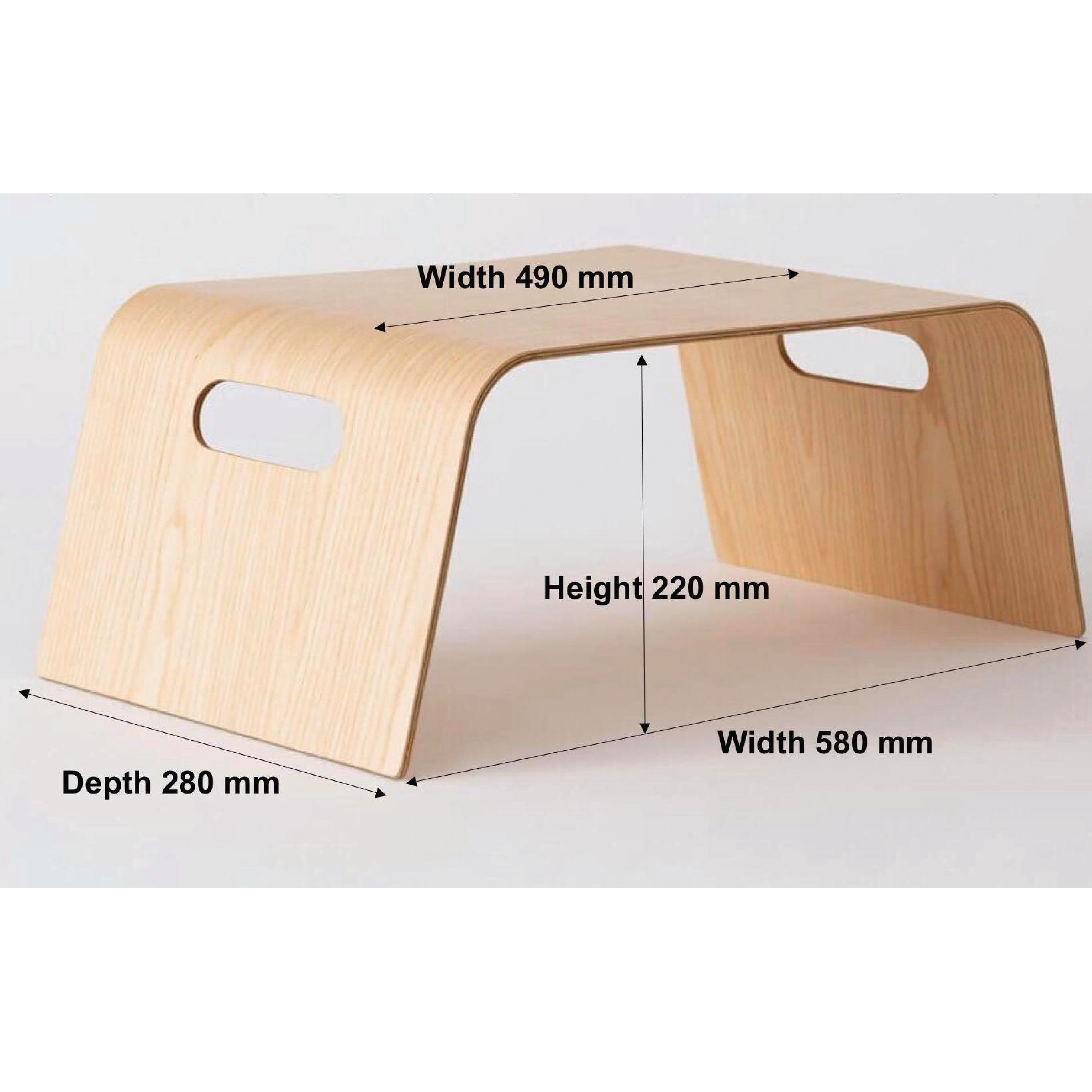 Bàn Ngồi bệt, Bàn trà đa năng Độc đáo, Chịu Lực 150 kg, Gỗ uốn cong PlyConcept ToMa Bed Tray - Laminate