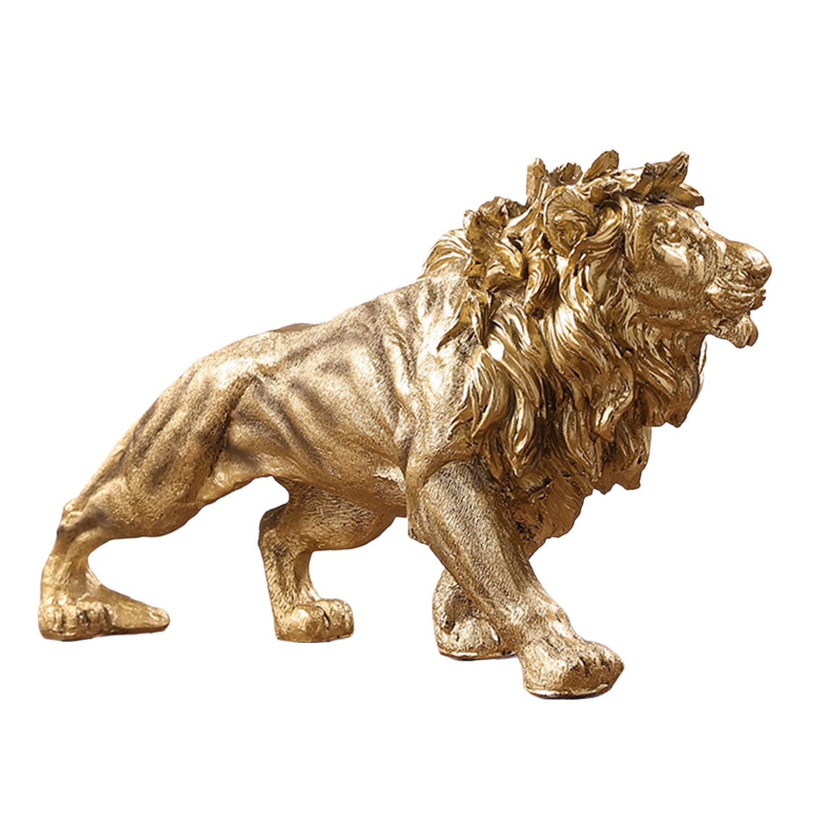 Lion King Statue Lion Figurine Collectible for Entrance Housewarming Cabinet
