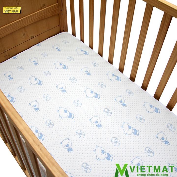 Combo 2 tấm 70x100cm tấm lót chống thấm cho bé Vietmat mềm êm, siêu hút nước, thoáng mát lưng, giặt máy lâu bền