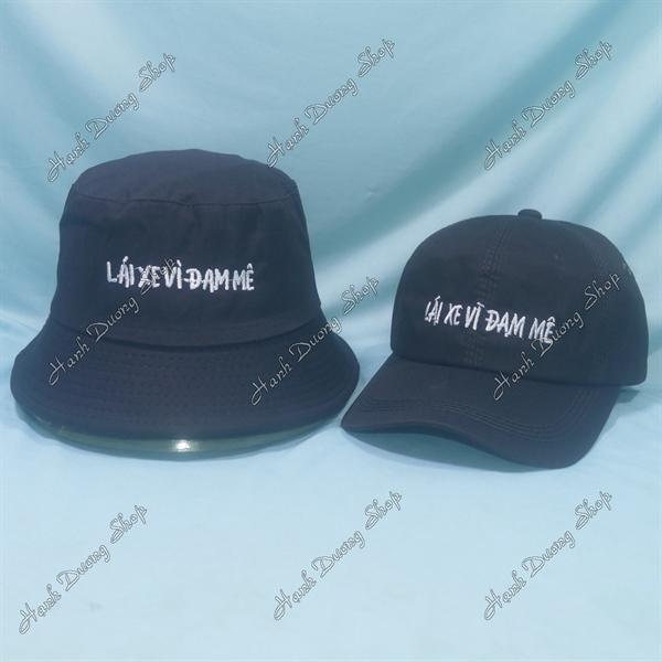 Set Nón Cặp Bucket & Cap Lái Xe Vì Đam Mê (LXV01); (KLX01) - Combo Lái Xe Vì Đam Mê