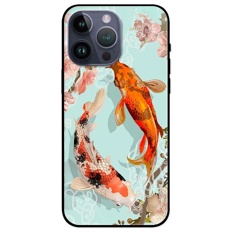 Ốp lưng dành cho Iphone 14 - Iphone 14 Plus - Iphone 14 Pro - Iphone 14 Pro Max - Song Ngư Cành Đào