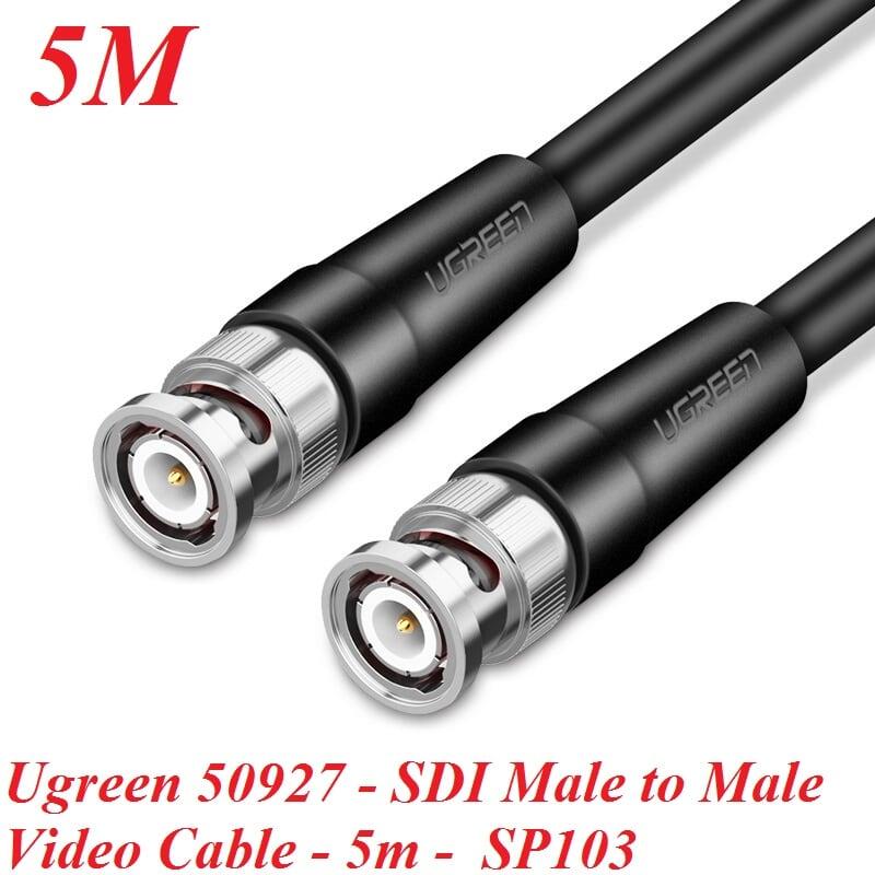 Ugreen UG50927SP103TK 5M màu Đen Cáp 2 đầu SDI cho máy quay + Camera cao cấp - HÀNG CHÍNH HÃNG