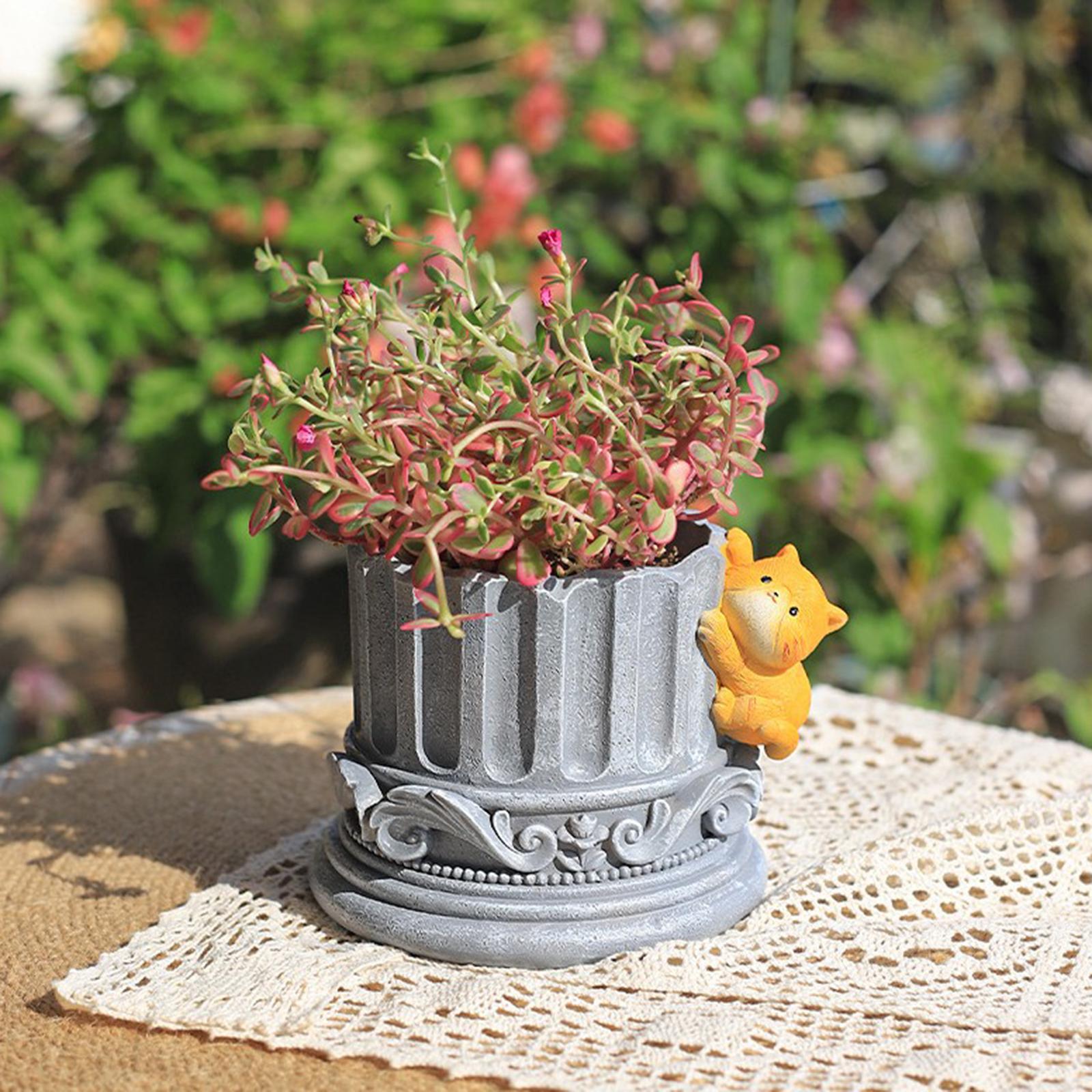 Cactus Planter Decorative Garden Container Desktop Ornament Flower Plant Pot