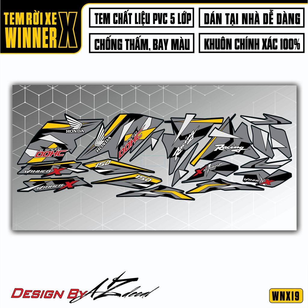 Tem Rời Xe Winner X Mẫu DOHC | WNX19 | Decal Chế Xe Máy Cắt CNC Khuôn Sẵn, Chống Nước, Chống Bay Màu