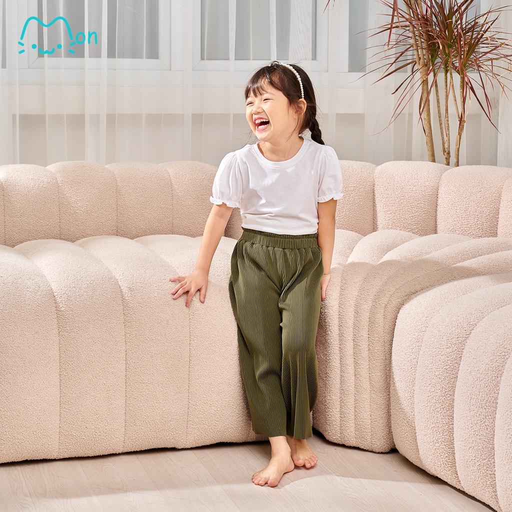 Quần jogger dài bo gấu cho bé gái chất thun gân cao cấp, sang chảnh, sành điệu bé gái QXG22W07