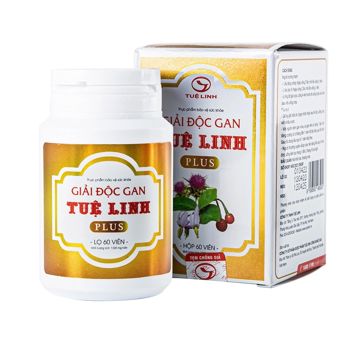 Viên Uống Giải Độc Gan Tuệ Linh Plus - Hỗ trợ Giải Độc Gan, Hạ Men Gan, Ngăn ngừa Viêm Gan Virus, Ngăn Chặn Xơ Gan