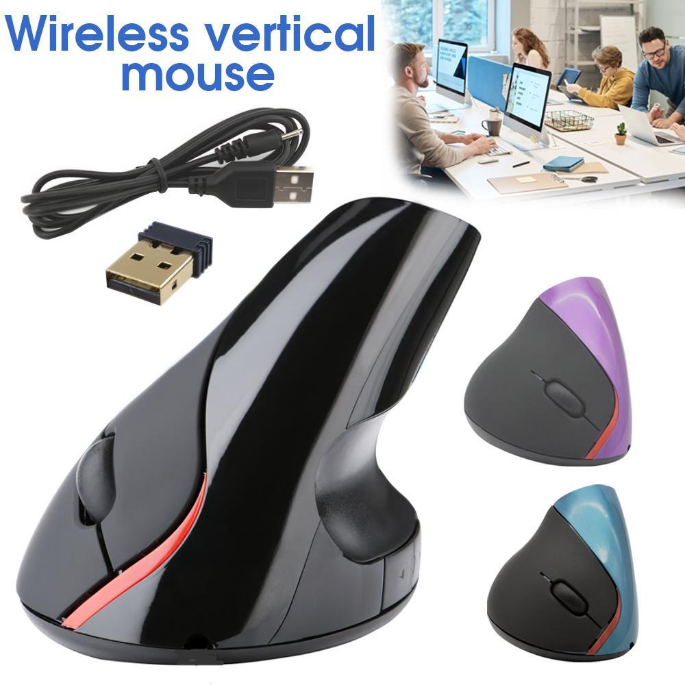 Chuột Quang Không Dây Dạng Đứng 2.4ghz 1600dpi Kèm Đầu Nhận Usb