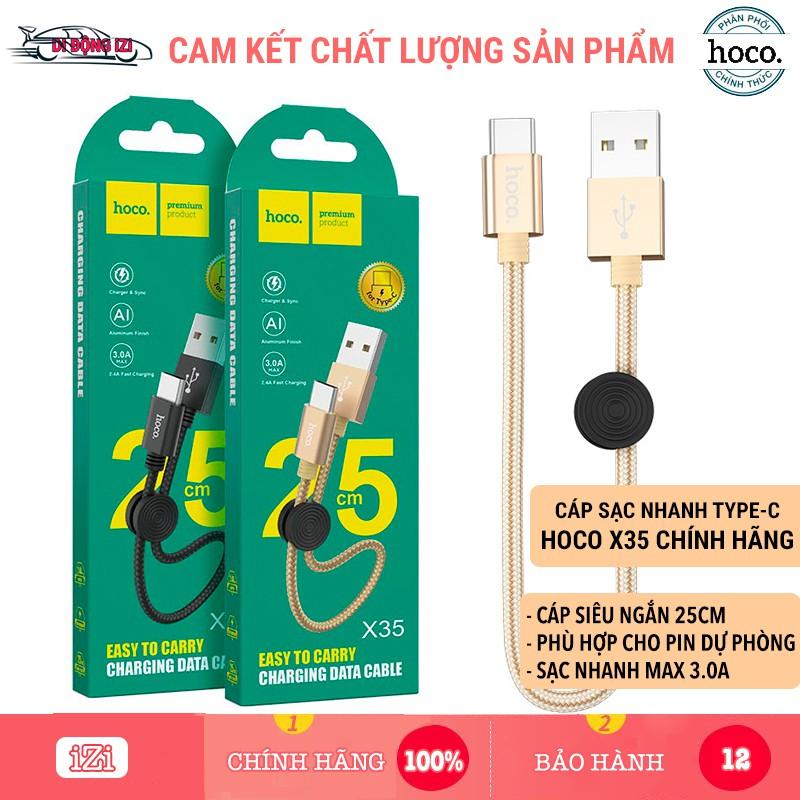 Hình ảnh Cáp Sạc Nhanh 3.0 Type-C Hoco X35 - Siêu Ngắn Phù Hợp Pin Dự Phòng, Tương Thích Samsung, Oppo, Xiaomi,...Hàng Chính Hãng