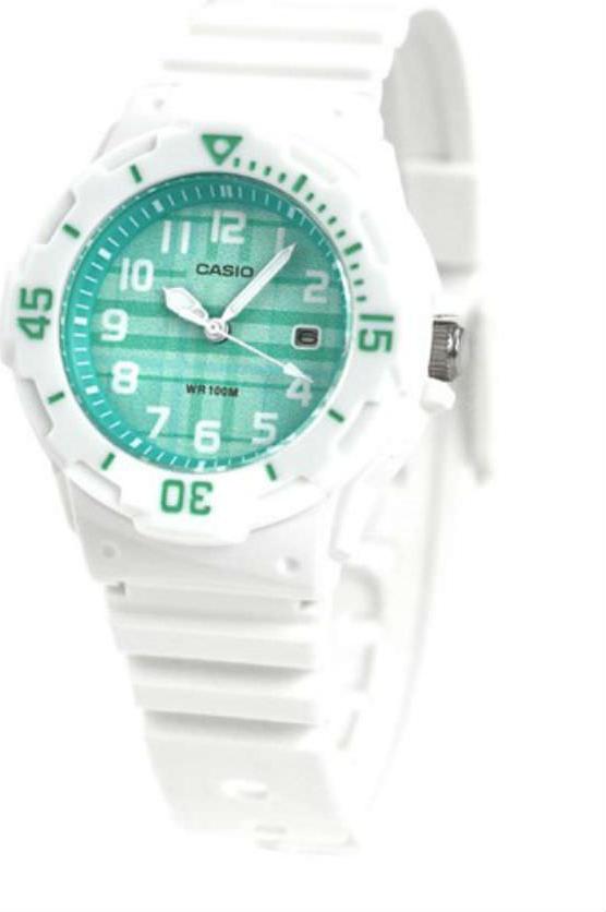 Đồng Hồ Nữ Dây Nhựa Casio LRW-200H-3CVDF - Trắng Xanh