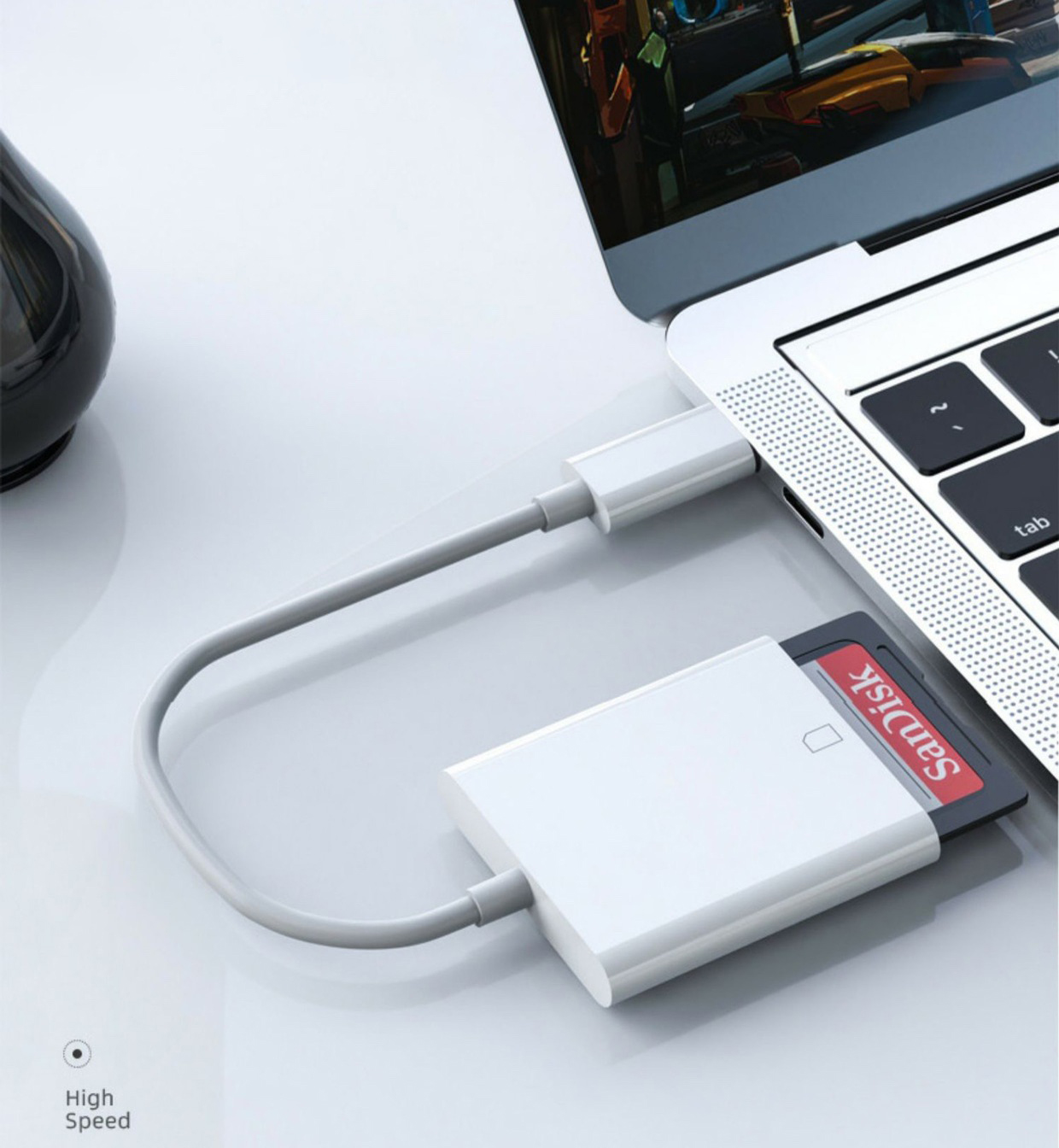 Đầu đọc thẻ nhớ SD và Micro SD(TF) tốc độ cao USB3.0 chân cắm Type C dùng cho điện thoại, máy tính, laptop, macbook