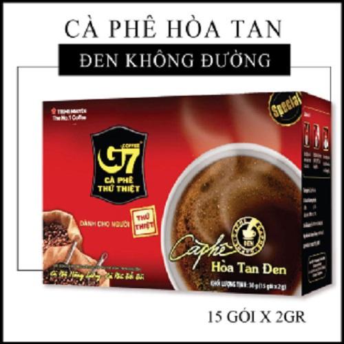 Hình ảnh Cà Phê Đen Hòa Tan G7 - Hộp 15 gói 2gr - Đúng Gu Đen Đá Thứ Thiệt