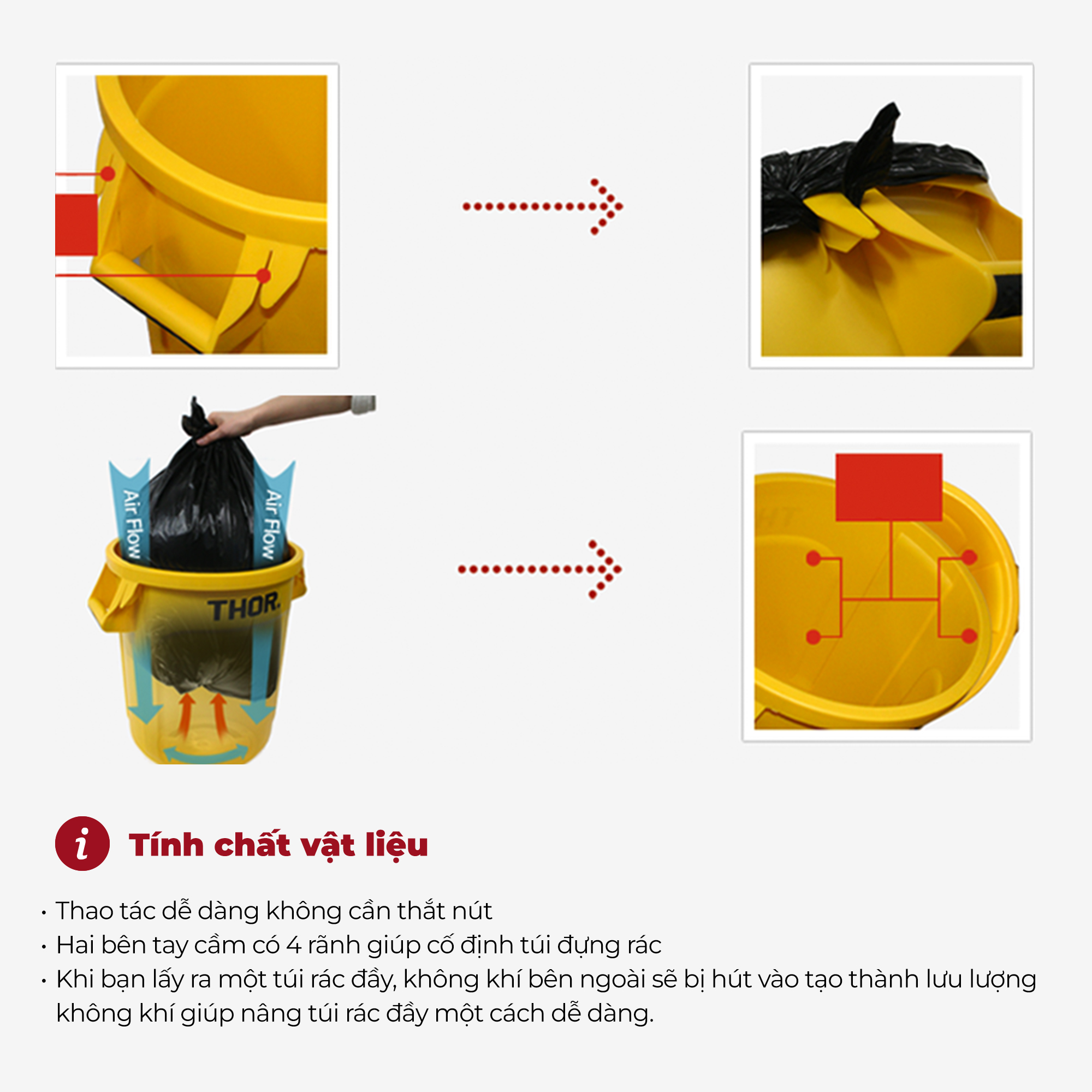 Thùng nhựa tròn đa năng chịu lực THOR 38L thương hiệu TRUST 1011GN