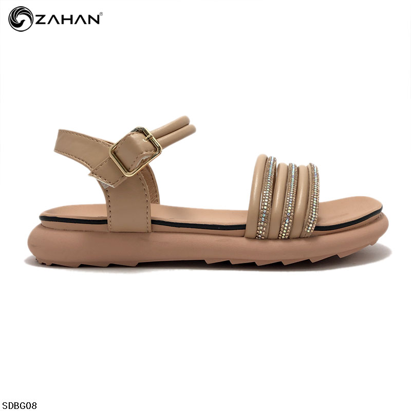 Sandal bé gái quai nhiều dây phối đá SDBG08