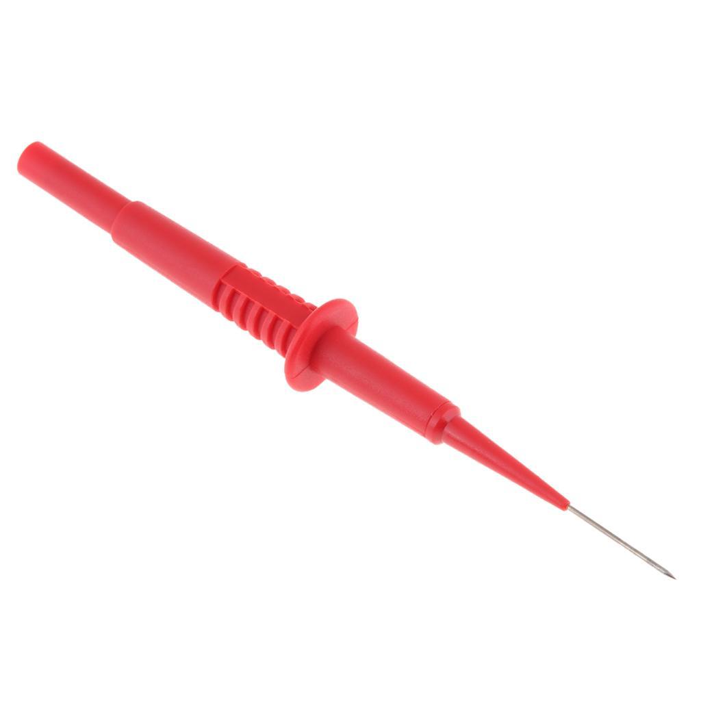2X 1mm 1A Insulation Piercing  Test Probe for Oscilloscope Testing Red