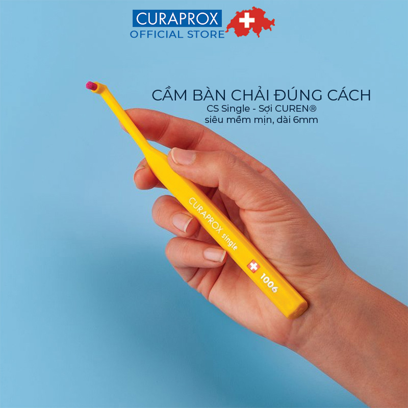 Bàn chải răng đầu nhỏ Curaprox Single (màu ngẫu nhiên