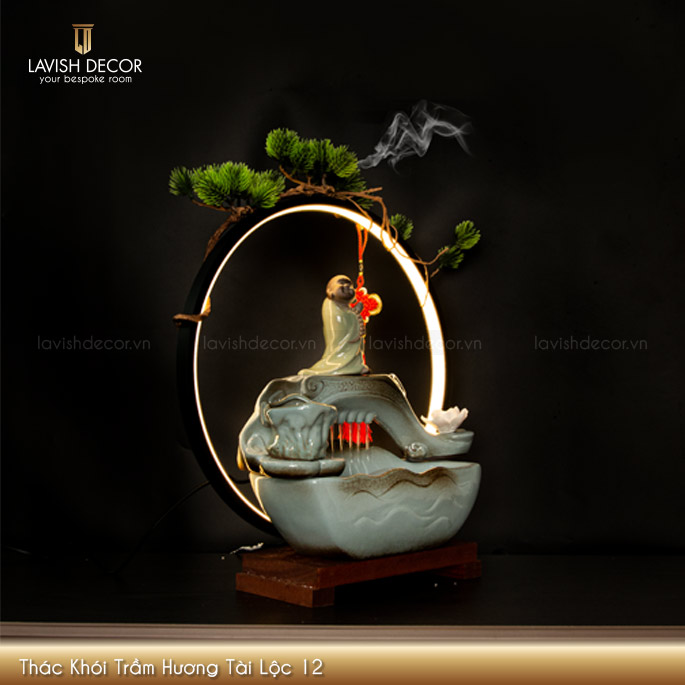 Thác Khói Trầm Hương Tài Lộc 12