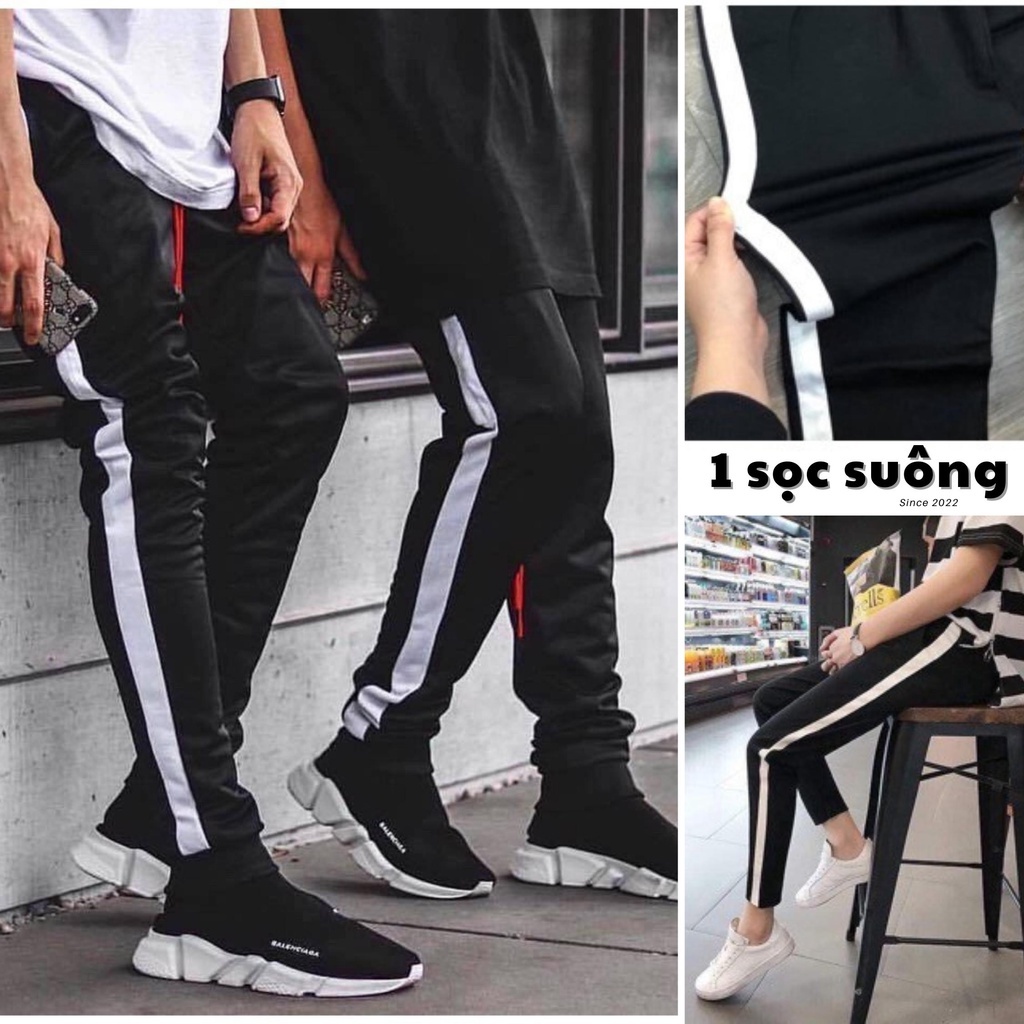 Quần Thể Thao Nam Jogger 3 sọc &amp; 1 sọc chất vải thể thao umi 2 da dày dặn