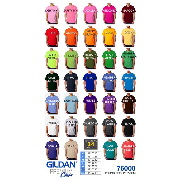 Áo thun Unisex Gildan, Nhập khẩu Chính Hãng - MS: 76000-02 Premium, Color 02 - 100% Cotton