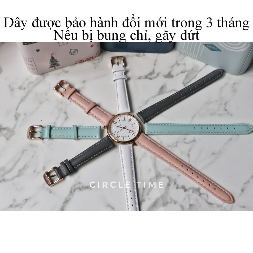 Dây đồng hồ nữ da bò cực mềm size 14/16/18 chịu nước tốt