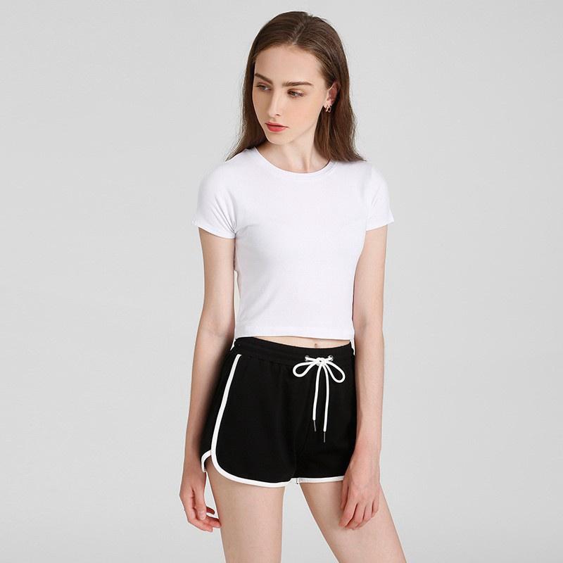 Quần Short Nữ Đùi mặc nhà Viền Kẻ Trắng Thể Thao Ulzzang Buộc Dây Hot Trend mát mẻ sexy 3158 Store
