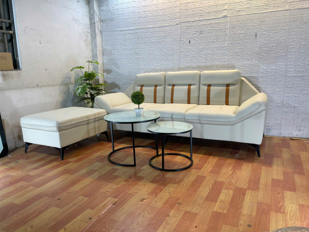 Sofa băng 2m kèm đôn nệm Juno sofa HLMCT màu lựa chọn kèm bàn như hình